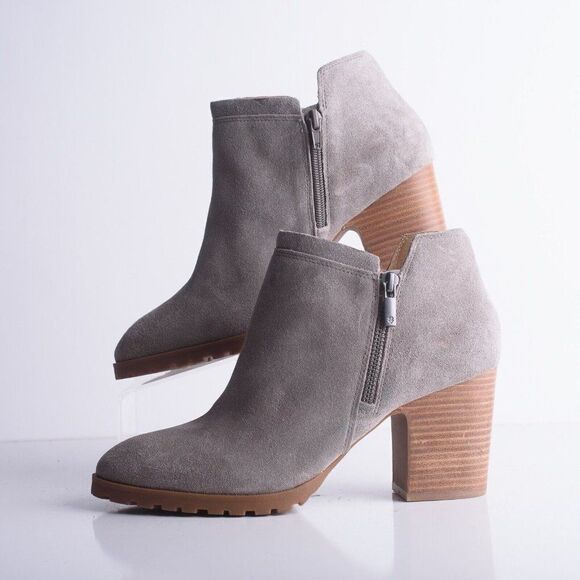 Lucky Brand Womens Noryn Gray Suede Ankle Boots heeled Booties US 10 EU 42 NWOT - Picture 5 of 8